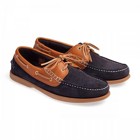 Barker Wallis Navy Blue Suede Cedar