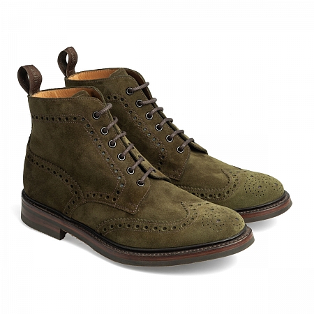 Loake Bedale Green Suede