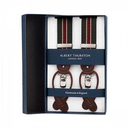 Albert Thurston Olive Red Stripe