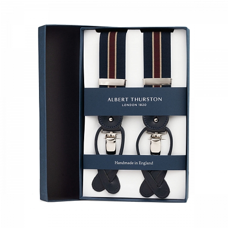 Albert Thurston Navy Red Stripe