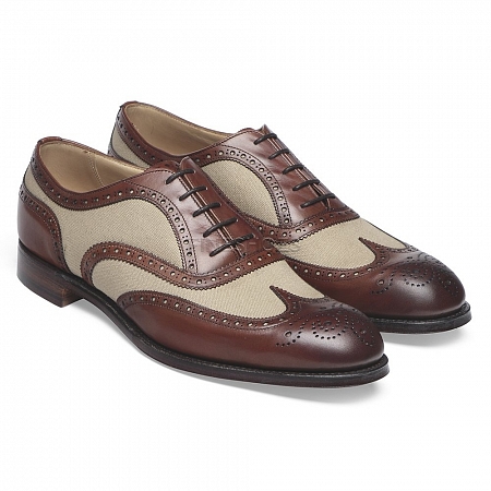 Cheaney Edwin Dark Leaf/Sand Canvas