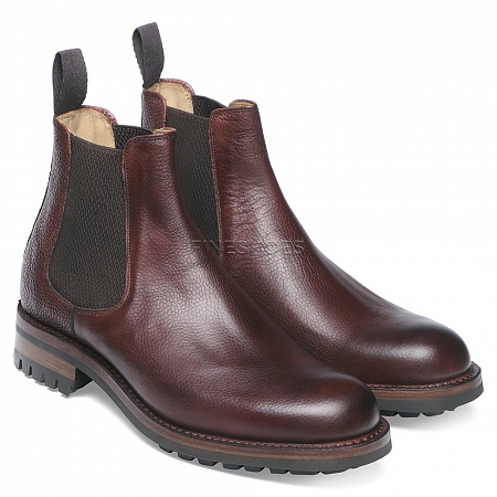 Cheaney Ribble C Burgundy Grain