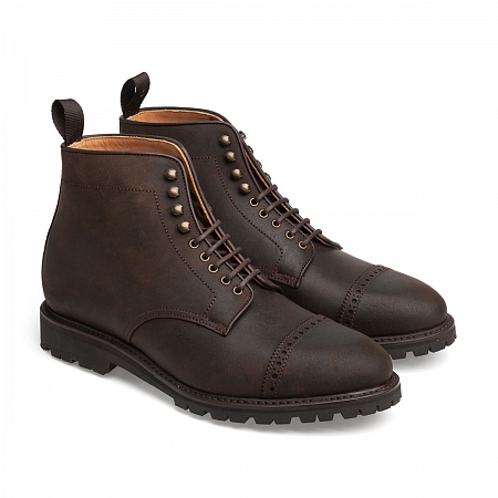Дерби панчкэп Berwick 337V Dark Brown Waxy Suede