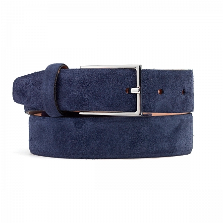 British Belt Stratton Navy Suede