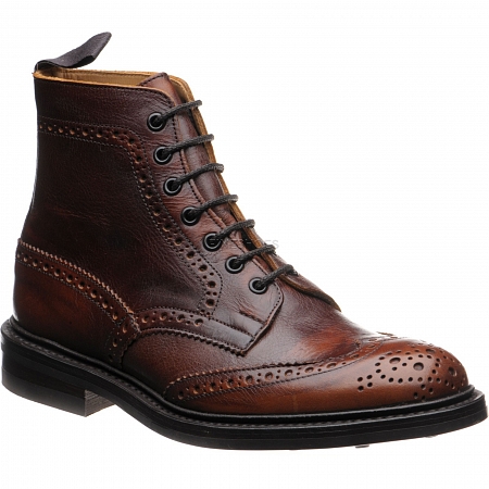 Tricker's Stow Caramel Kudu Rubber Sole