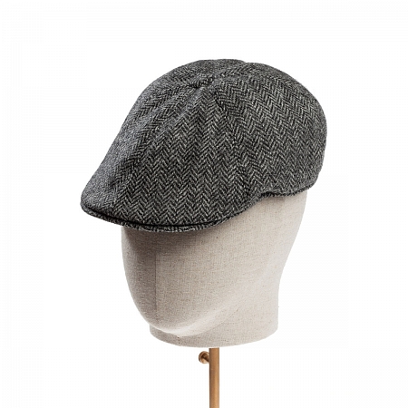 Dents Abraham Moon Tweed Driver's Cap Charcoal