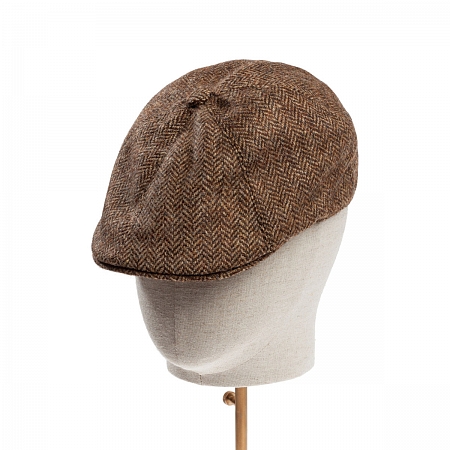 Dents Abraham Moon Tweed Driver's Cap Chocolate