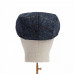 Dents Abraham Moon Herrinbone Tweed Flat Cap Blue