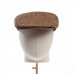 Dents Abraham Moon Herrinbone Tweed Flat Cap Chocolate