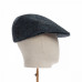 Dents Abraham Moon Herrinbone Tweed Flat Cap Navy