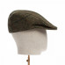 Dents Abraham Moon Herrinbone Tweed Flat Cap Olive