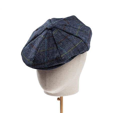 Dents Abraham Moon Tweed 8 Piece Cap Blue