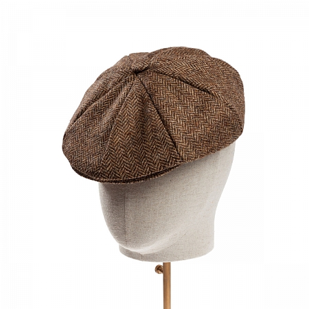 Dents Abraham Moon Tweed 8 Piece Cap Chocolate