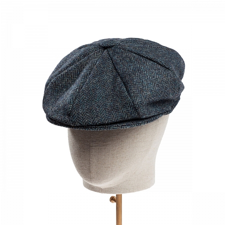 Dents Abraham Moon Tweed 8 Piece Cap Navy