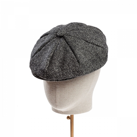 Dents Abraham Moon Tweed 8 Piece Cap Charcoal