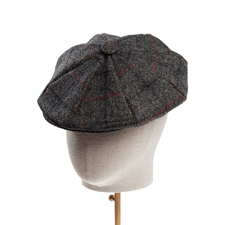 Dents Abraham Moon Tweed 8 Piece Cap Gray