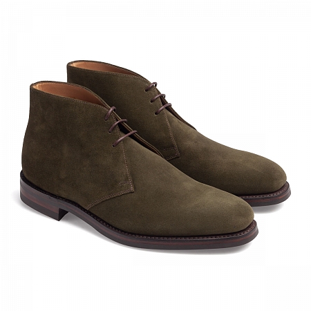Loake Pimlico Olive Suede