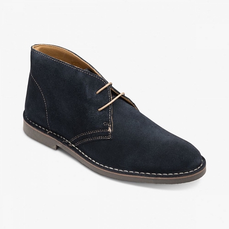 Loake Sahara Navy Suede