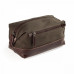Loake Tyne Wash Bag Olive Waxy Canvas