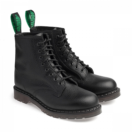 Solovair 8 Eye Derby Black Grain