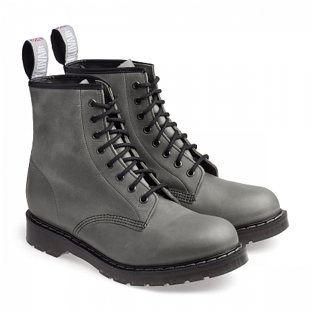 Solovair 8 Eye Derby Boot Grey