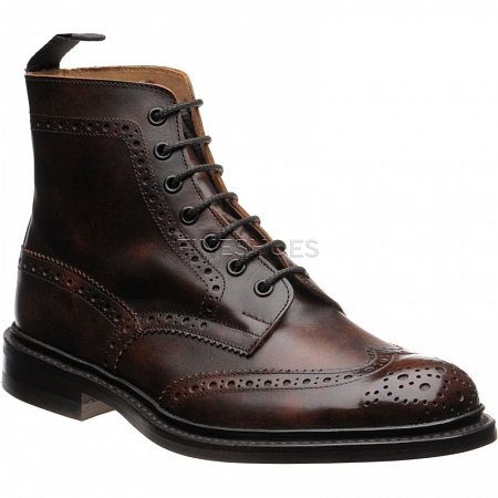 Tricker's Stow Dark Brown Rubber Sole