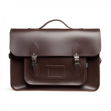 16-inch Classic Satchel Dark Brown